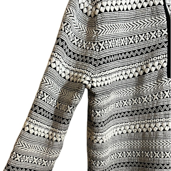 Title Nine Black and White Long Sleeve Quarter Zip Wool Blend Pullover Top Large - Picture 7 of 12